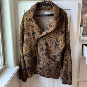 True Craft Multi-Color Aztec Shawl Collar Jacket / shacket